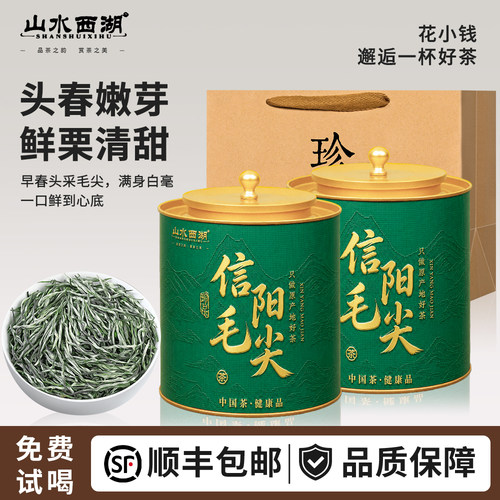 山水西湖信阳毛尖2026新茶叶明前嫩芽手工春茶叶浓香型绿茶300g