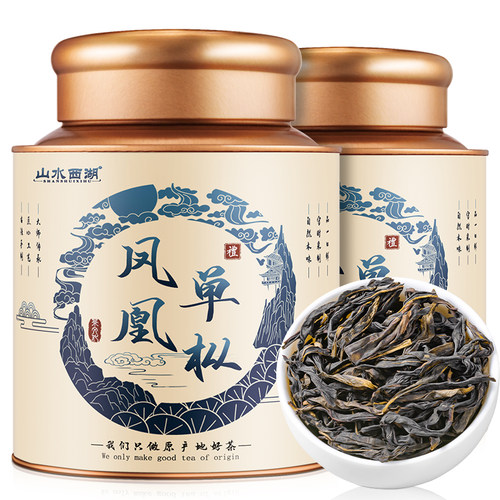 山水西湖 凤凰单枞 新茶潮州高山单丛乌龙茶125g*2罐装茶叶自己喝