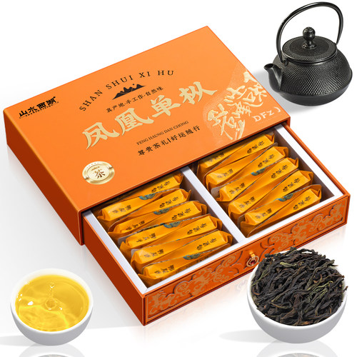 山水西湖茶叶 凤凰单枞 潮州高山乌龙茶鸭屎香礼盒装送礼240g