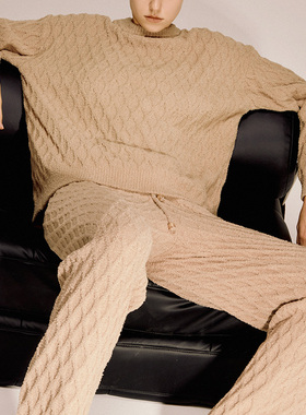 MISS PONYOOLD MONEY静奢感贵气半边绒家居服套装保暖可外穿5506