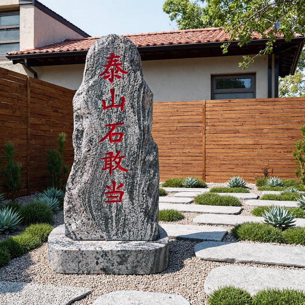 正泰山敢石当化路冲宗镇宅别石补缺角墅庭院摆件靠EML山石化解刻