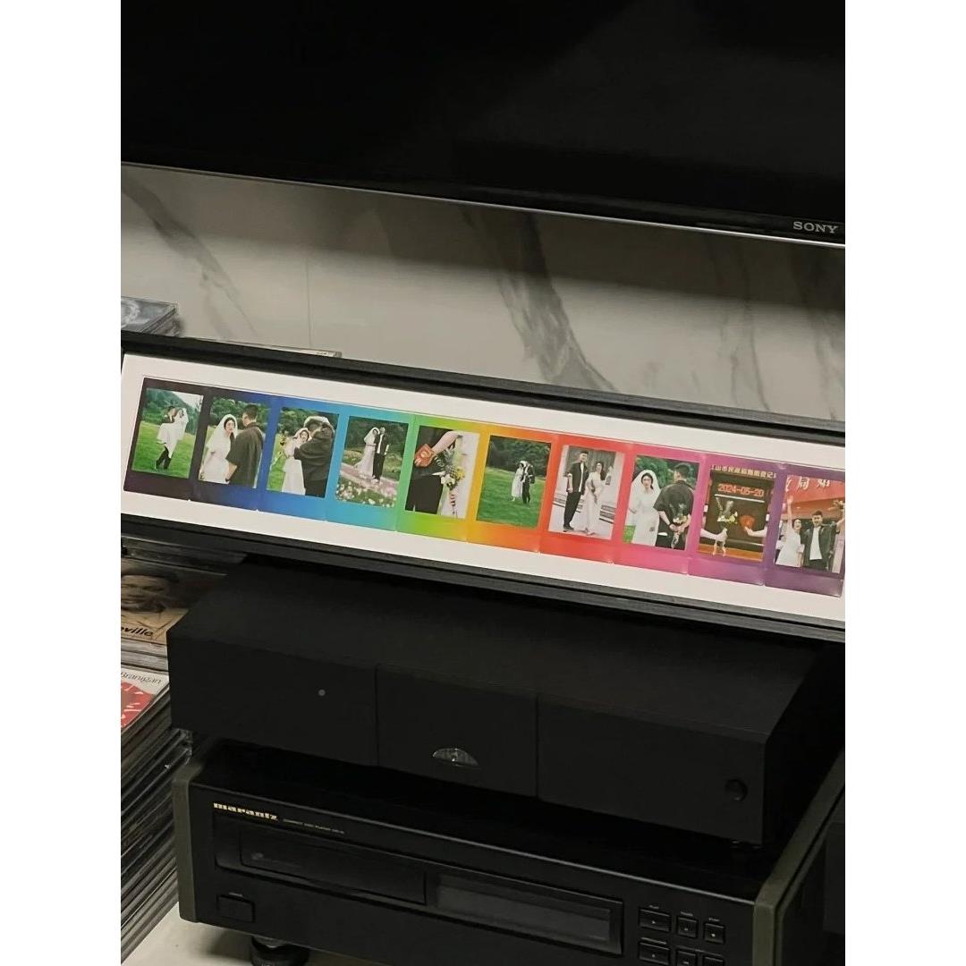 宝丽来彩虹相框示展相框墙挂桌RND纸3英寸5英别寸特DIY空框宽相框