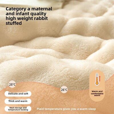 冬季加厚垫兔毛奶绒床垫褥子软家用垫铺牛底被褥毛NKZ毯子冬天床