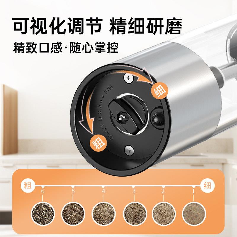 Cl厨it盐on电动胡黑椒粉海研磨器亚麻籽房家KYMQ-32A用不锈钢研磨