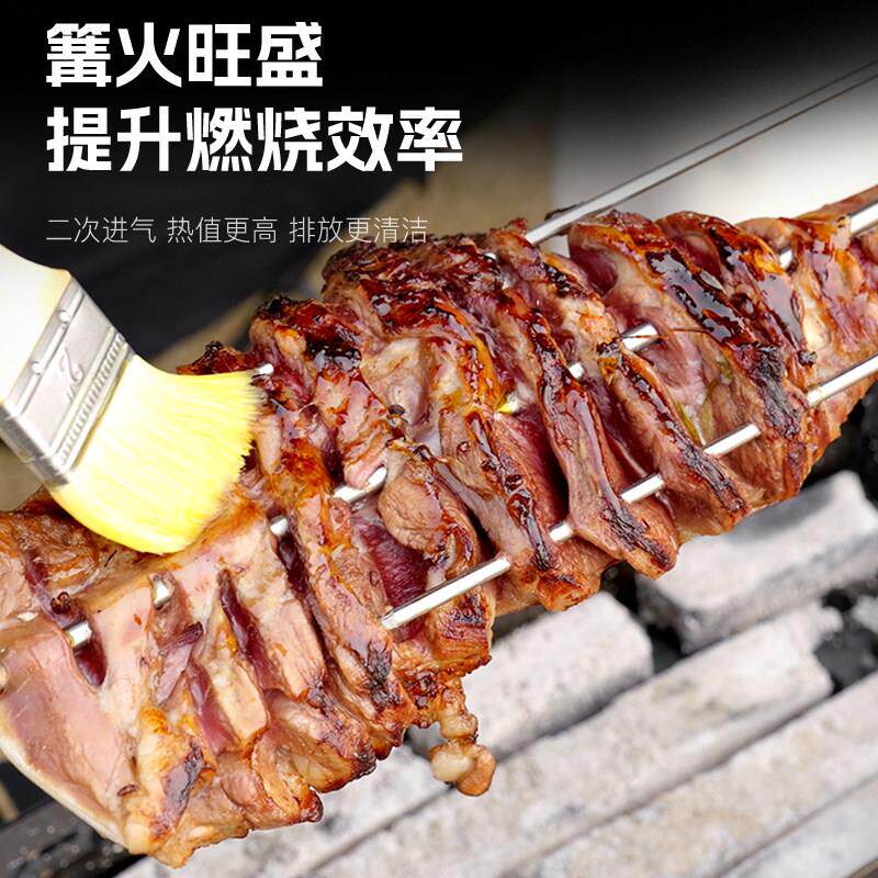 款烧烤炉子户外家用YGM烤炉便式烧烤架新加厚捷野炊碳柴火灶露营
