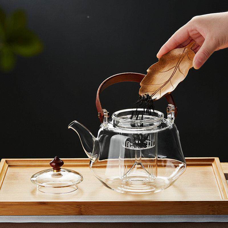 煮茶壶玻璃耐高温大家用器号茶壶黑晶炉蒸煮茶茶具高档提泡梁XH-4