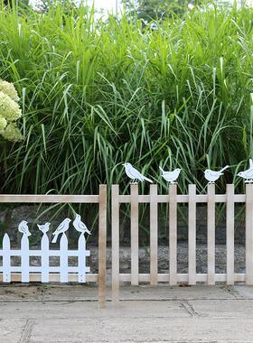 定鸟制防腐木栅栏户外爬围栏围挡花THM圃隔断可爱装饰花架护可栏