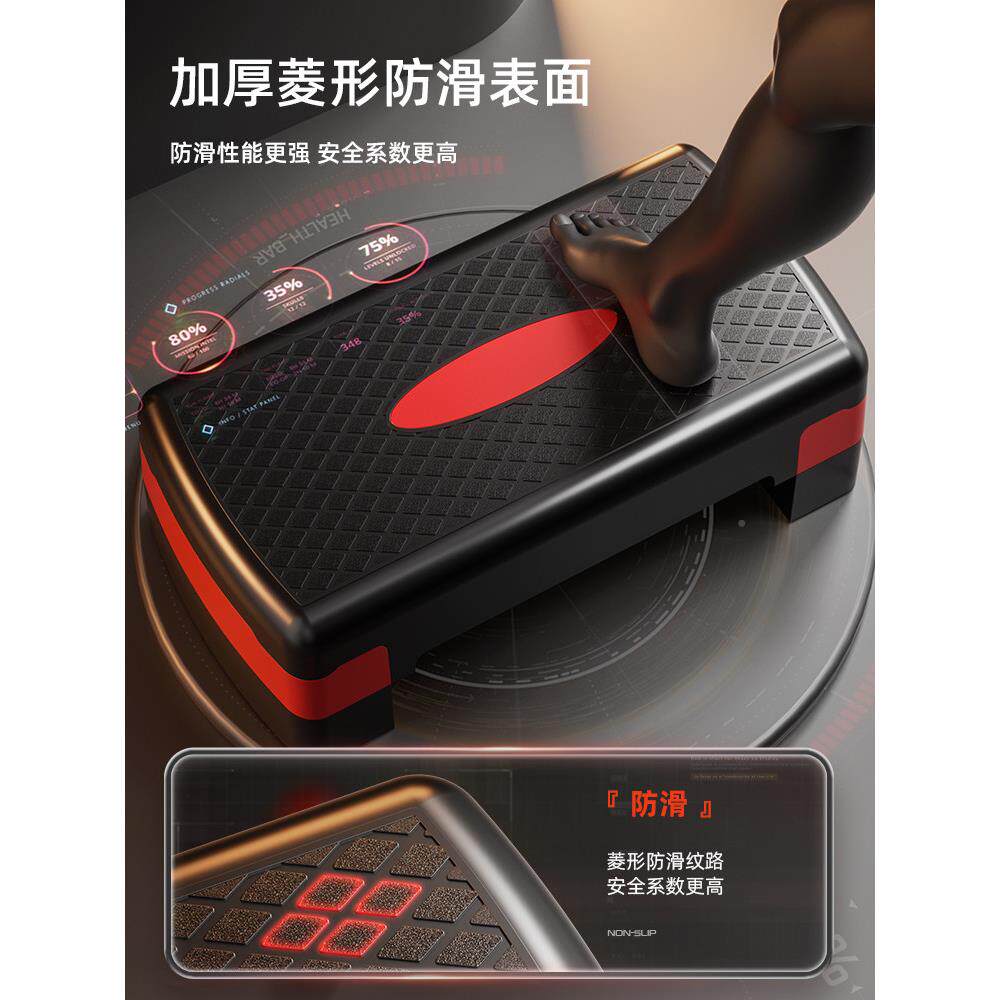 儿童韵律健身踏板家用开合板跳室内有运动氧训练阶平衡台板脚RBN