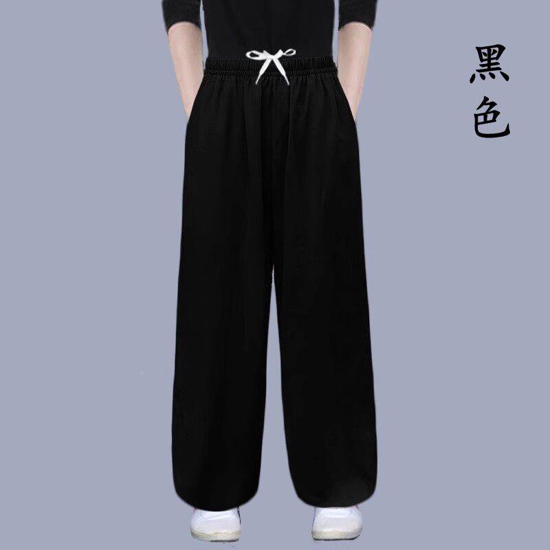 EUD弹力麻太极裤男极拳裤灯女春夏太季运动武术裤笼裤练功服太极