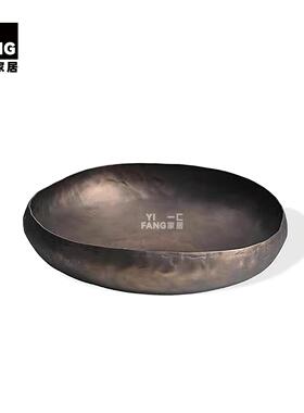 玻一间匚 中 古侘寂风YFZH0474璃花器烛台仿真梨样板餐厅桌面装饰