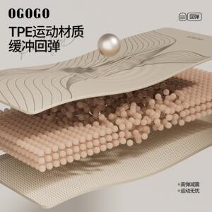 瑜伽垫女OGOGO-YJ静健身垫家用跳操垫防滑减震音加加大加宽士运厚