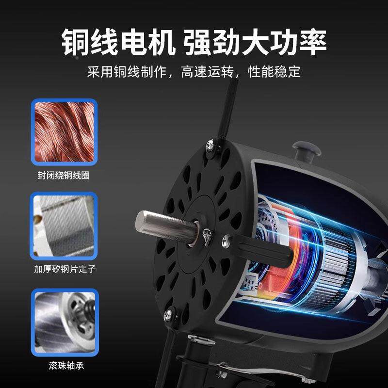 工业电风强扇功大率商用型排FS-75 FS力风扇摇头墙壁挂扇机械式牛