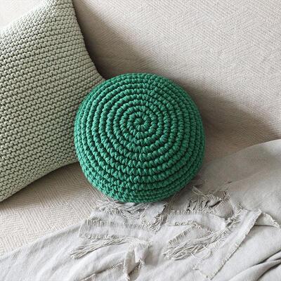 采可拆洗手工编织棉YC20003绳圆枕形儿弋靠垫腰枕抱飘窗榻榻米坐