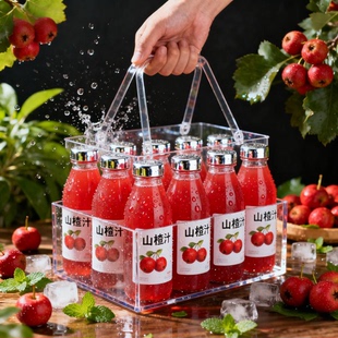 24瓶整箱网红儿童健康开胃解 山楂汁果汁味饮料350ml 抖音同款