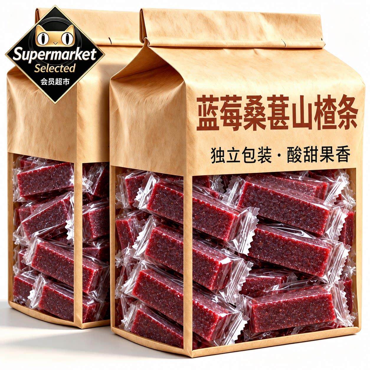 正宗蓝莓桑葚山楂条独小包装官方旗舰店原味健康零食点心开袋即食