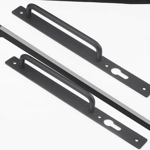 移门黑色木门铝合金门双钩拉门拉手断桥重型平移玻璃门全套门锁