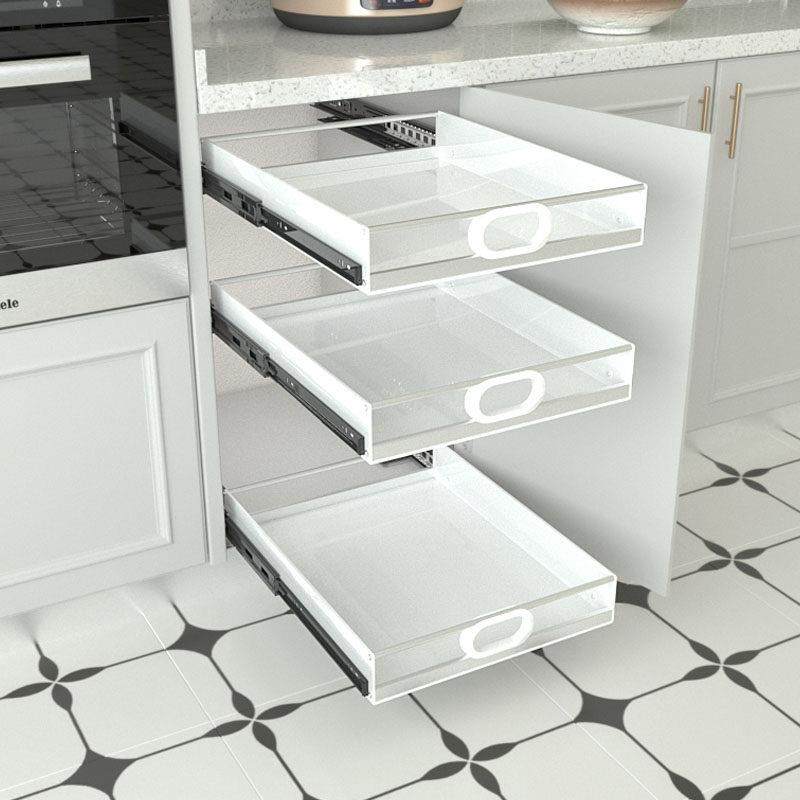 新款侧装轨道抽屉自制超深柜改造拉篮橱柜收纳盒不锈钢PP塑料托盘,收纳整理,收纳箱,淘宝优惠券,粉丝福利购,淘宝优惠卷