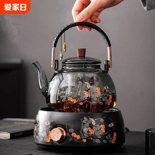 围炉煮茶壶家用电陶炉提梁壶一体养生壶玻璃泡茶壶 煮茶壶2025新款