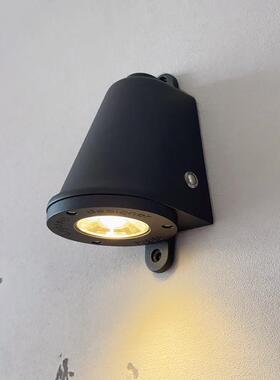 户外黑色壁灯招牌门牌灯现代简约充电铝材防水外墙灯露台过道灯具