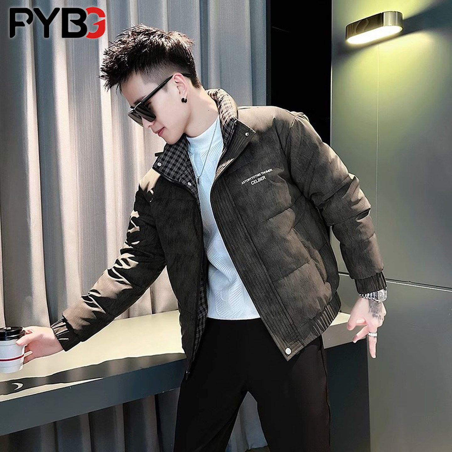 高级感痞帅男士棉服外套冬季2025新款韩版男外套保暖短款棉衣男款