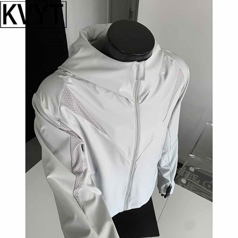 潮牌男士防晒衣2026年夏季薄款网眼透气骑行速干运动冲锋外套男款