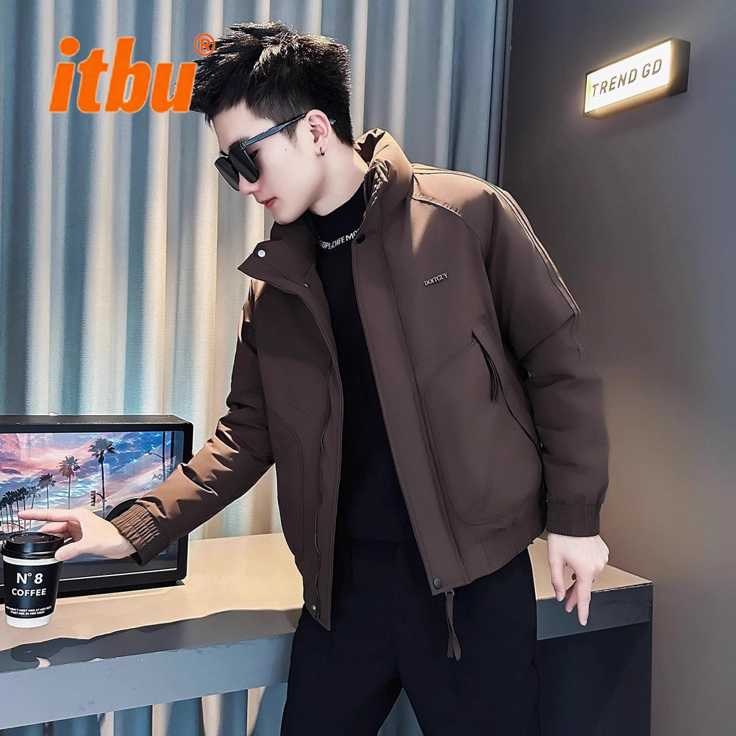 高端羽绒棉服男外套男士2025新款冬装休闲工装短款棉衣男款秋冬季