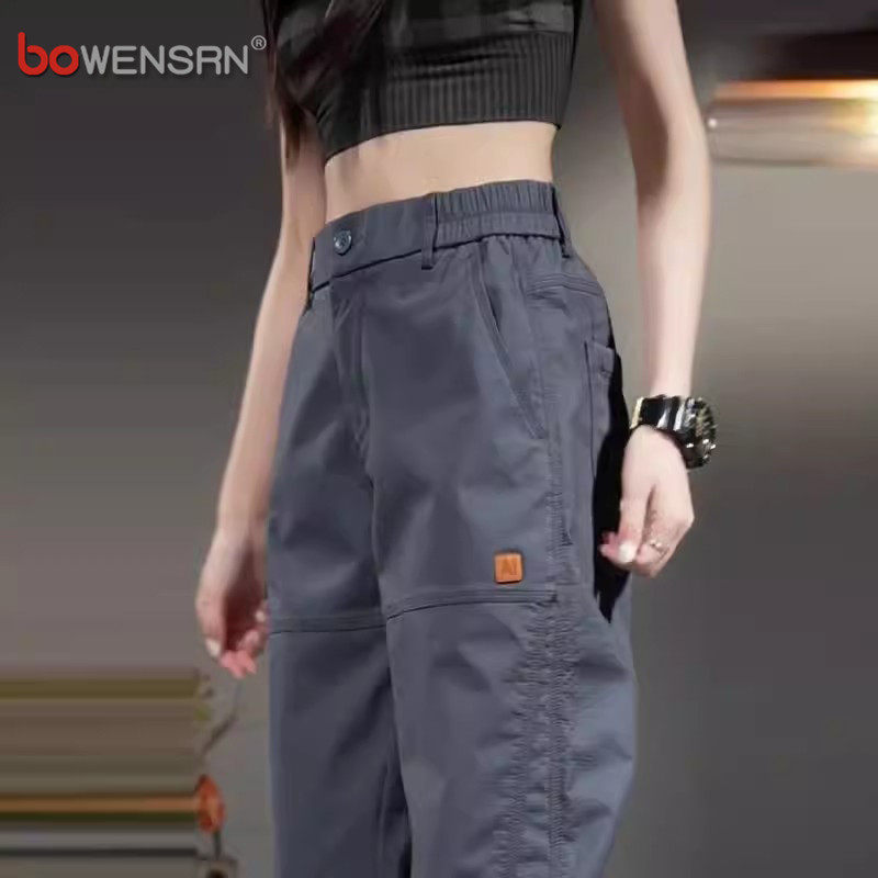 潮牌美式工装冲锋裤男士2026新款春夏季男裤宽松束脚运动裤子男款