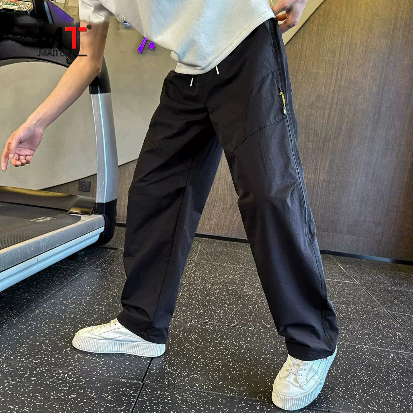 高端运动裤子男士2026新款春秋夏季男裤速干宽松直筒休闲长裤男款