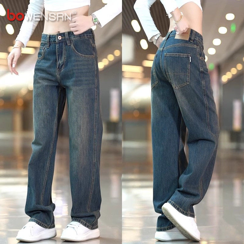高端直筒牛仔裤男士2026新款春装男裤潮流宽松复古长裤子男款夏季