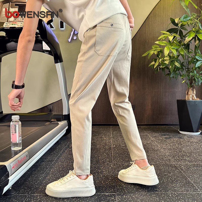 冰丝九分休闲裤男士2026新款夏季薄款男裤修身小脚高级感裤子男款