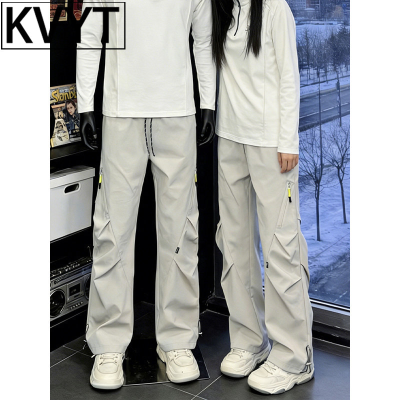 潮牌美式三防软壳冲锋裤男款2026年秋季新款情侣户外机能工装长裤