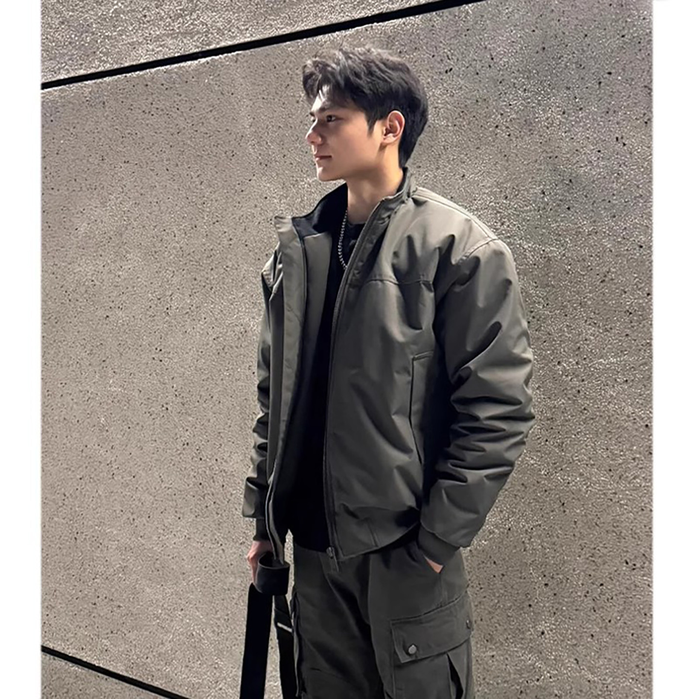 韩国Uamtor男外套秋季2026新款正肩飞行员夹克外套立领短款棒球服