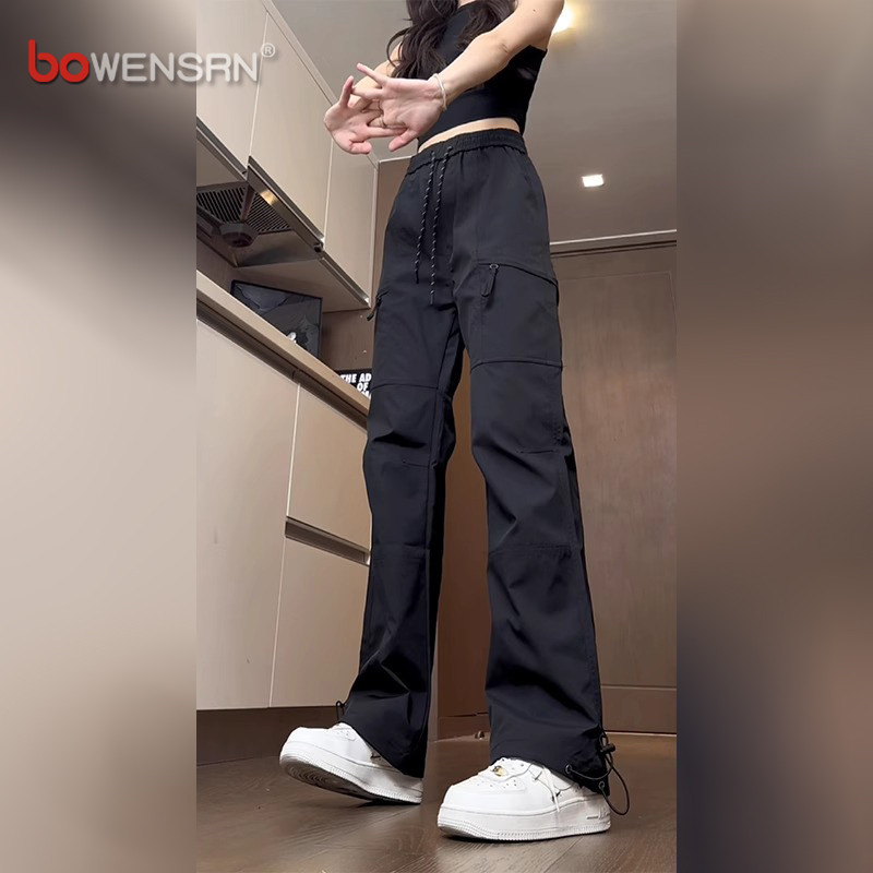 潮牌工装冲锋裤男士2026新款春秋男裤直筒防水长裤子男款冬季加绒