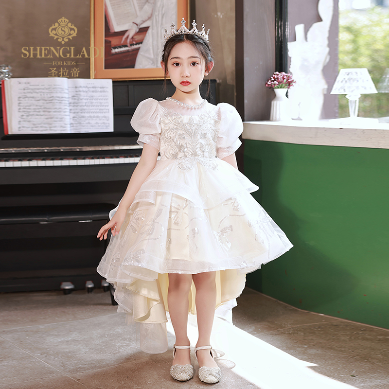 现货速发公主裙童高端礼服生日宴纱裙花童婚礼儿童主持人钢琴演奏