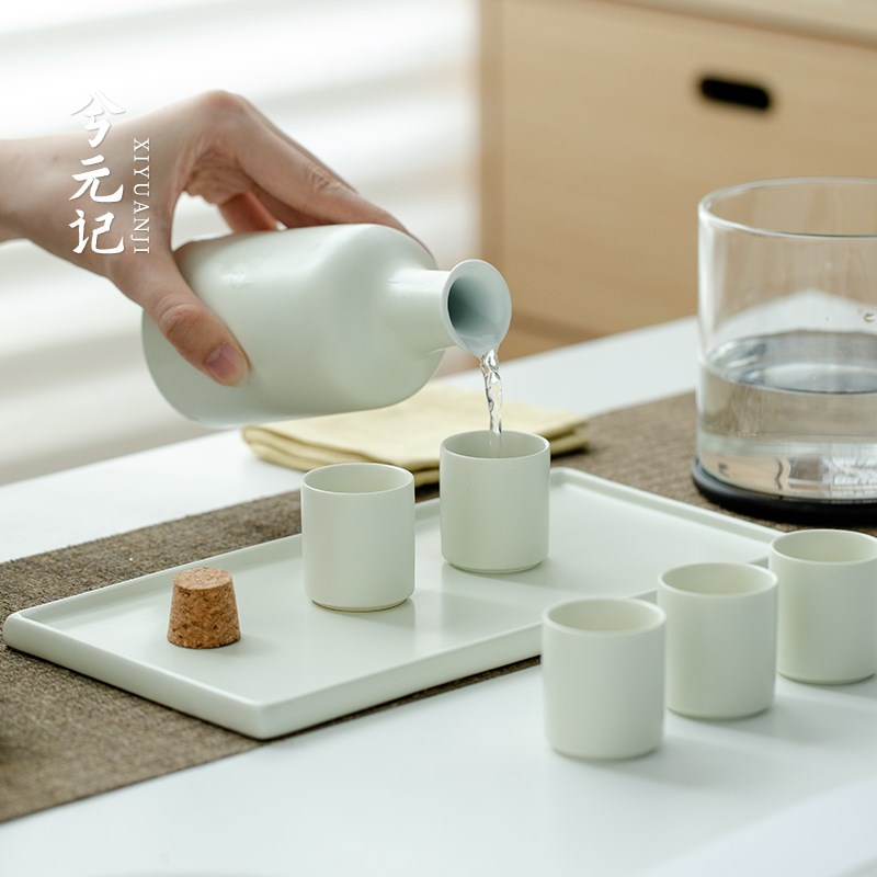 速发新品温酒器酒瓶酒杯日式简约烫酒壶烈酒壶家用加热酒具礼盒套
