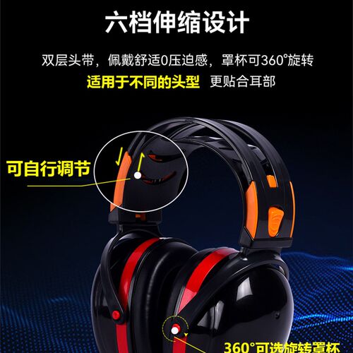 速发隔音耳罩睡眠防噪音神器头戴式耳机睡觉专用架子鼓超强降噪工