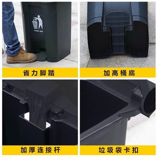 垃圾桶大號商用帶蓋環衛廚房飯店大容量家用腳踩室外垃 速發腳踏式