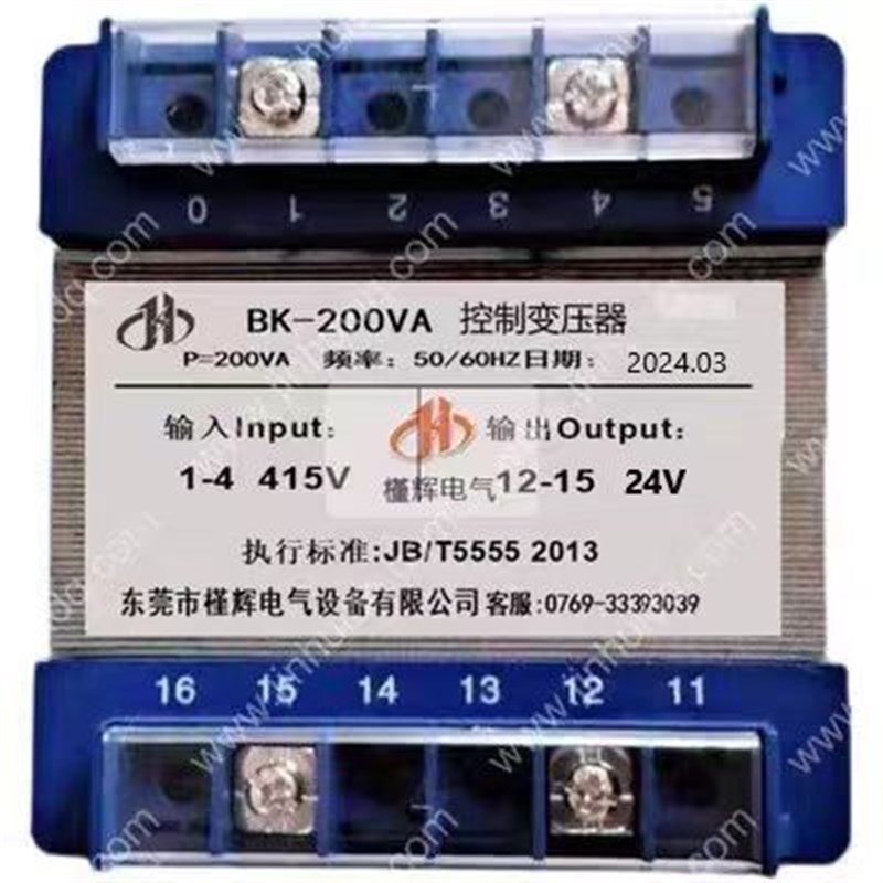 速发415V变24V单相控V变压器BK-200VA 415V转24制AC变4器压15/24
