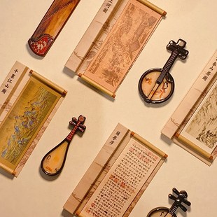 速发中风国冰箱贴磁贴性个创意磁吸立体文创木质中式磁铁家居装饰