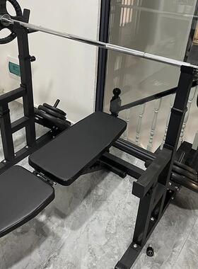 深蹲架架家用卧推架一体保护健身杠铃架专业运动训练举重床龙门架