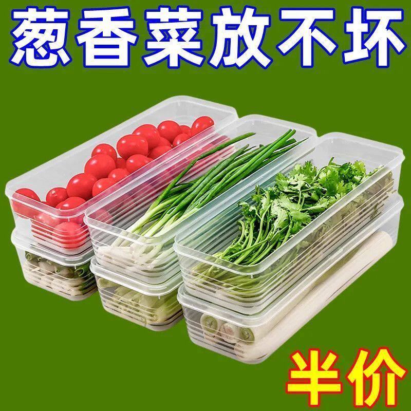 冰箱收纳盒长方形密封保鲜盒蔬菜水果储物整理盒家用