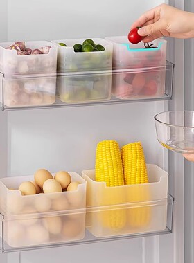 冰箱侧门收纳盒分装整理神器内侧保鲜侧面储物门上盒子厨房