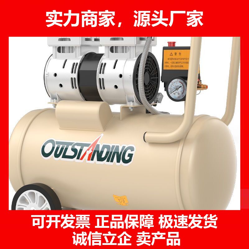 德国十大品牌气泵空压机小型空气压缩机充气无油静音220V木工喷漆