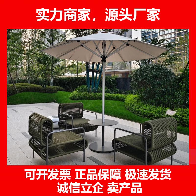 新款户外藤编沙发靠背椅组合室外庭院咖啡店餐饮民宿温室单人藤椅