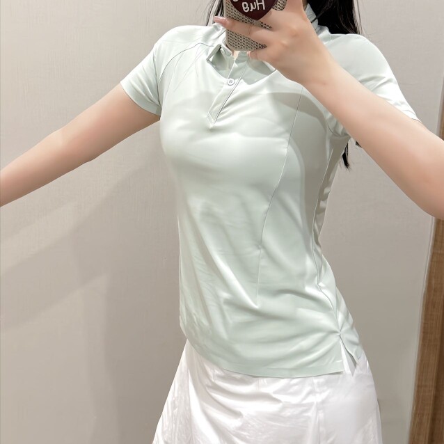 回馈款 夏季显瘦弹力翻领女士POLO衫T恤短袖透气速干运动休闲薄款