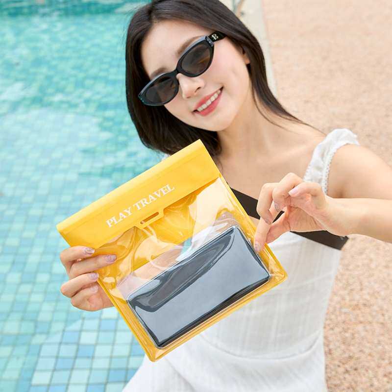 LARGE MOBILE PHONE WATERPROOF BAG TOUCHSCREEN PHOTO GALLERY BAG SWIMMING DIVING RAFTING GEAR SEALED STORAGE BAG CROSSBODY