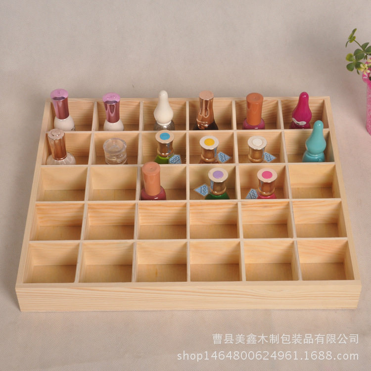 桌面小格子收纳木盒子简约实木复古多格大号化妆品内衣首饰置物架
