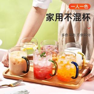 家用泡茶杯子喝水杯具客厅水壶茶具 耐高温带把玻璃杯家庭待客套装