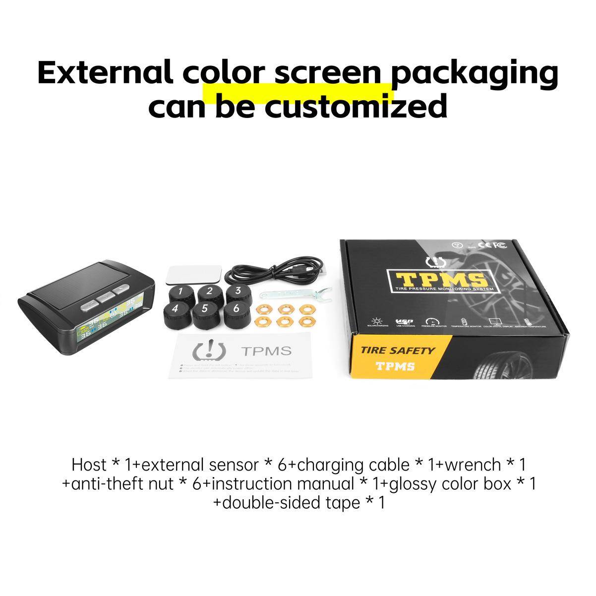 T11轮六胎压监测器胎压监测系统TPS车载-EAQ电子M车载电器胎压胎