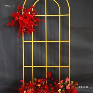婚庆道具花田喜事架花门结婚拱门展庆铁艺架F97M9JMJ子婚礼场景布